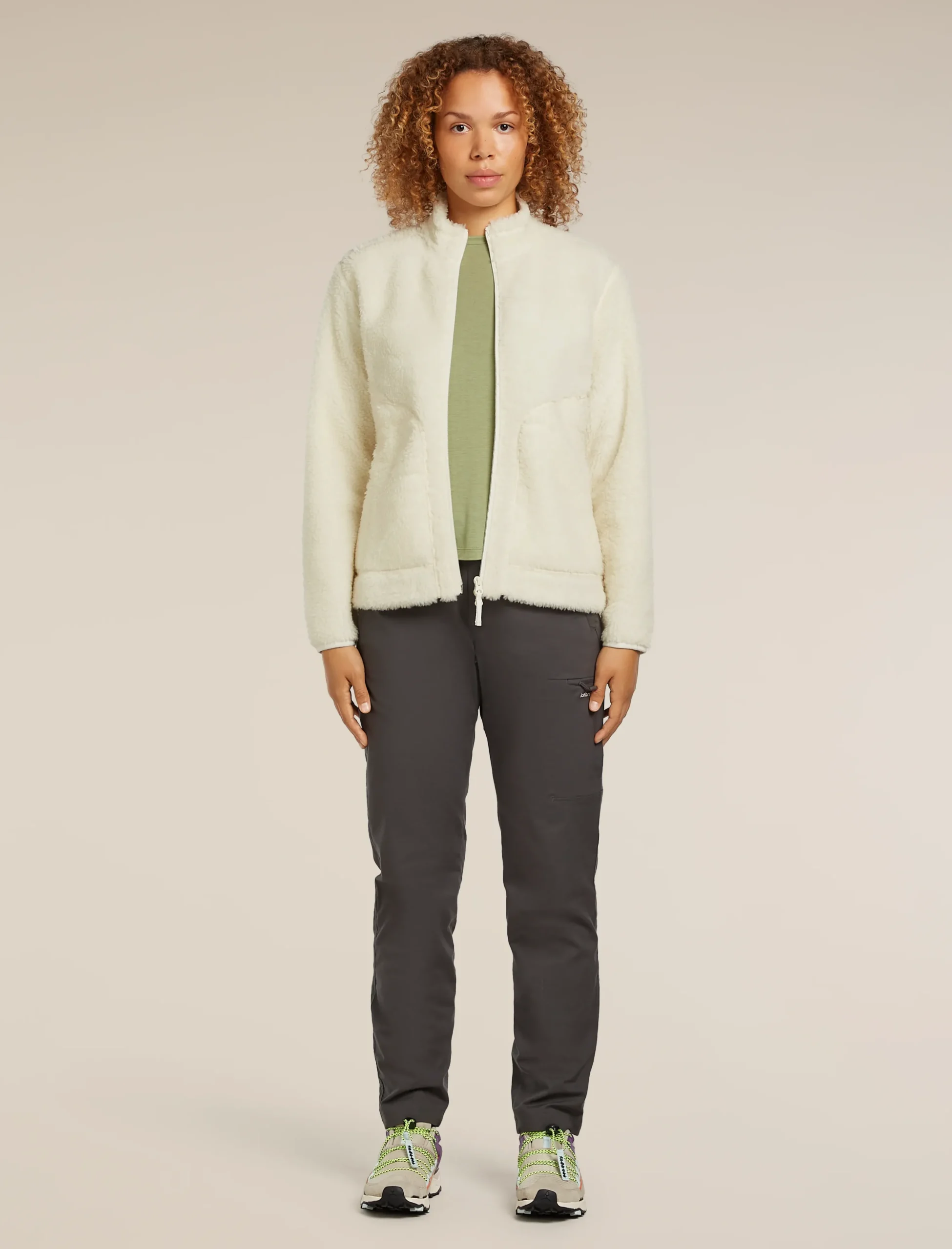 960 High Pile Jacke mit Reißverschluss