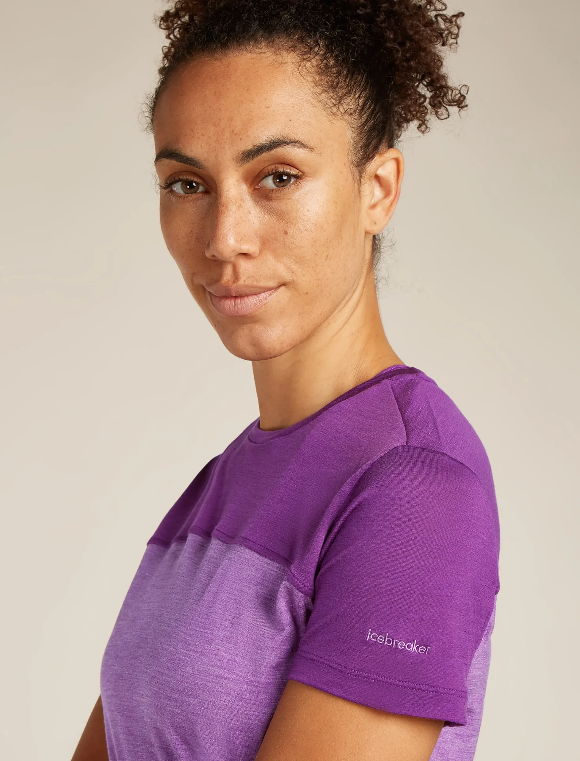 125 Cool-Lite™ Merino Blend Sphere T-Shirt Colour Block Damen