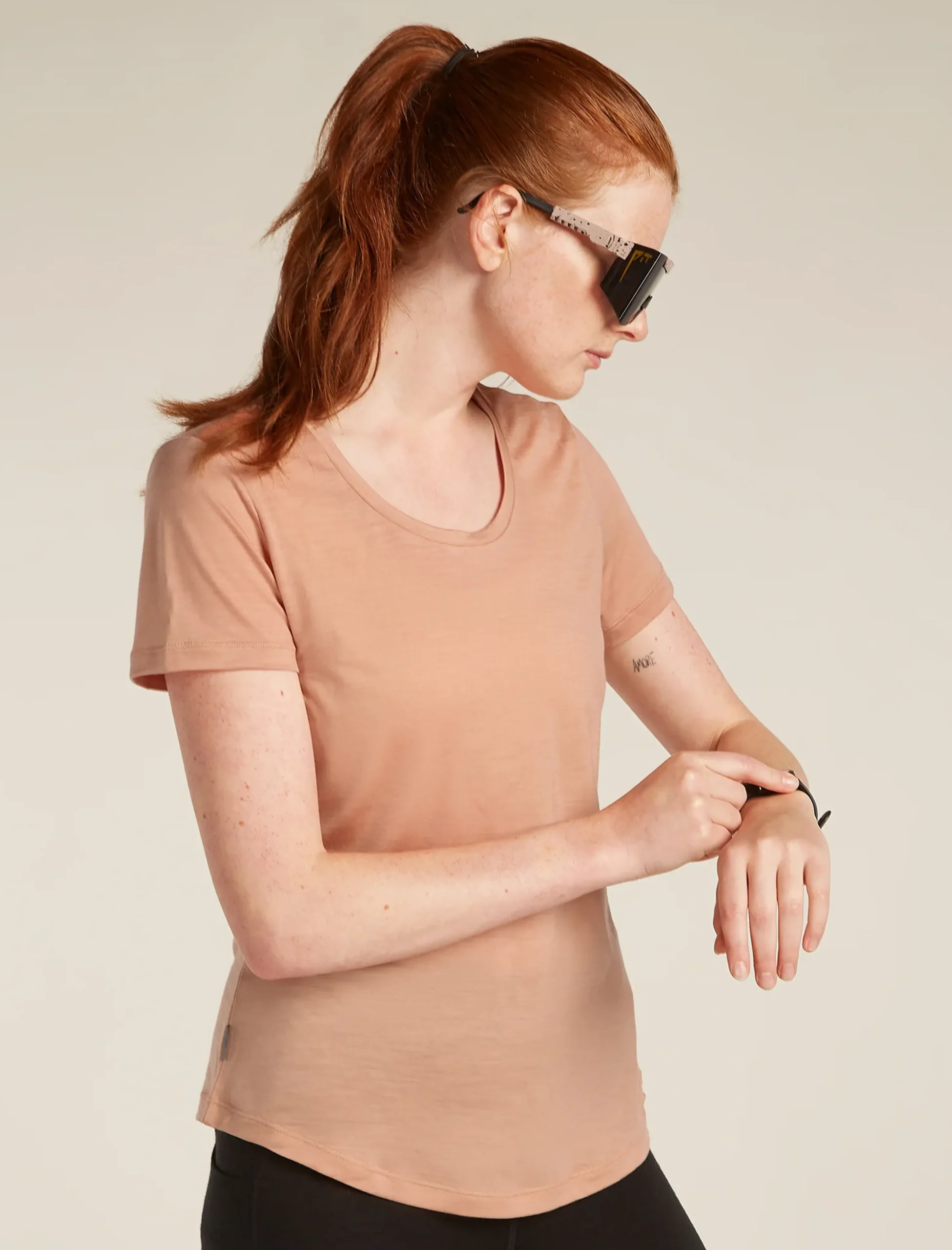 125 Cool-Lite™ Merino Blend Sphere T-Shirt mit U-Ausschnitt Damen