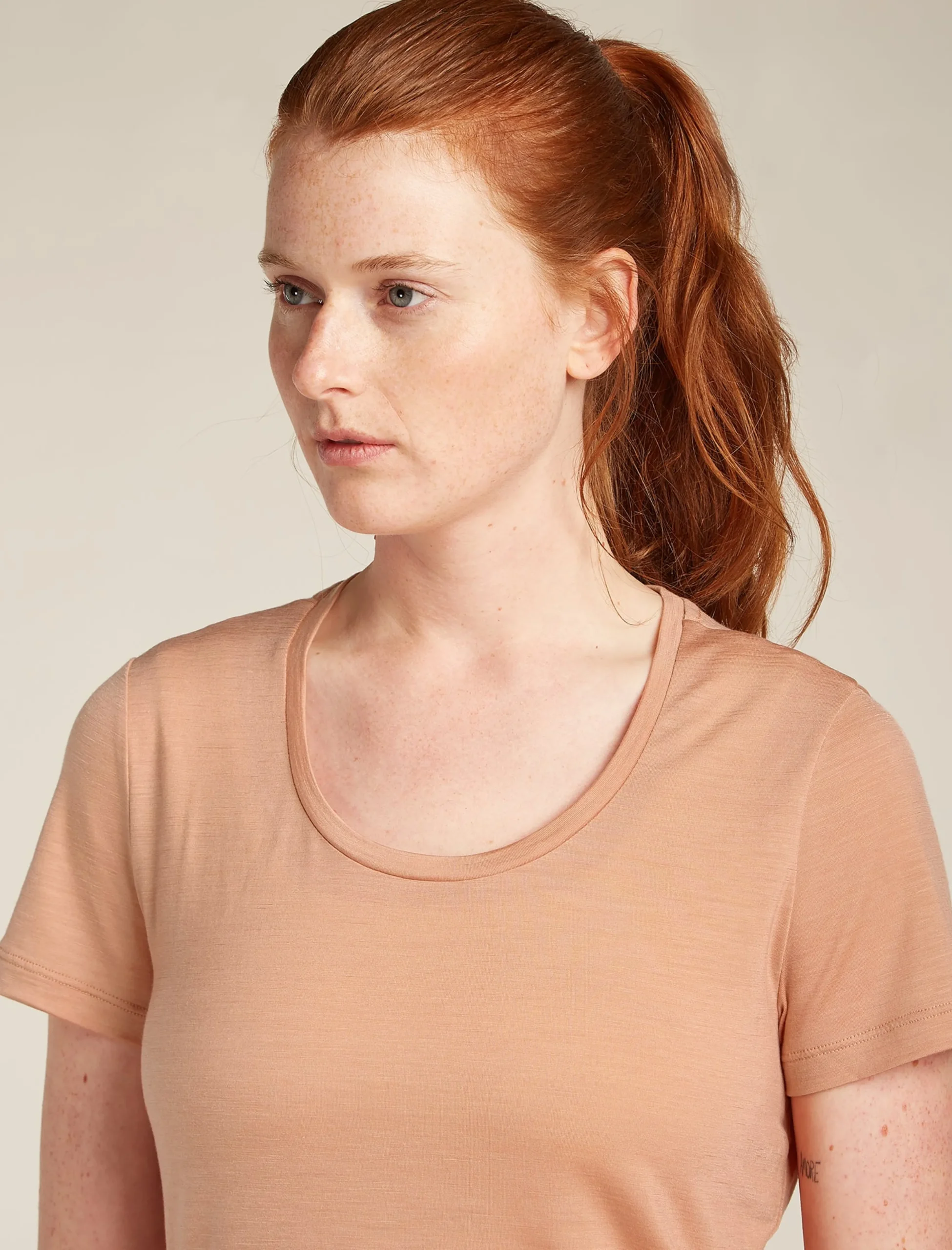 125 Cool-Lite™ Merino Blend Sphere T-Shirt mit U-Ausschnitt Damen
