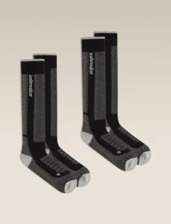 Men Ski+ Kniehohe Socken 2er-Pack