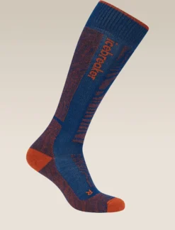 Men Ski+ Kniehohe Socken Mountain Contour