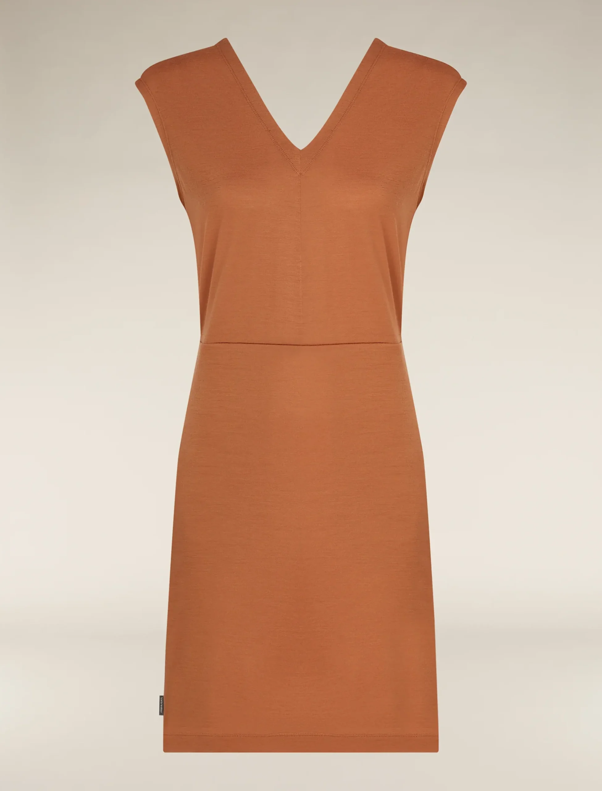 Merino 200 Granary Ärmelloses Kleid mit V-Ausschnitt Damen