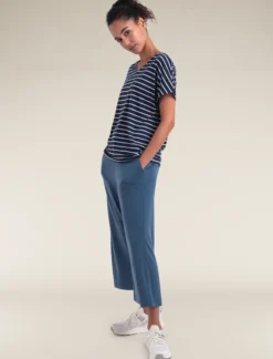 Merino Blend Drayden Reversible T-Shirt Stripe Damen