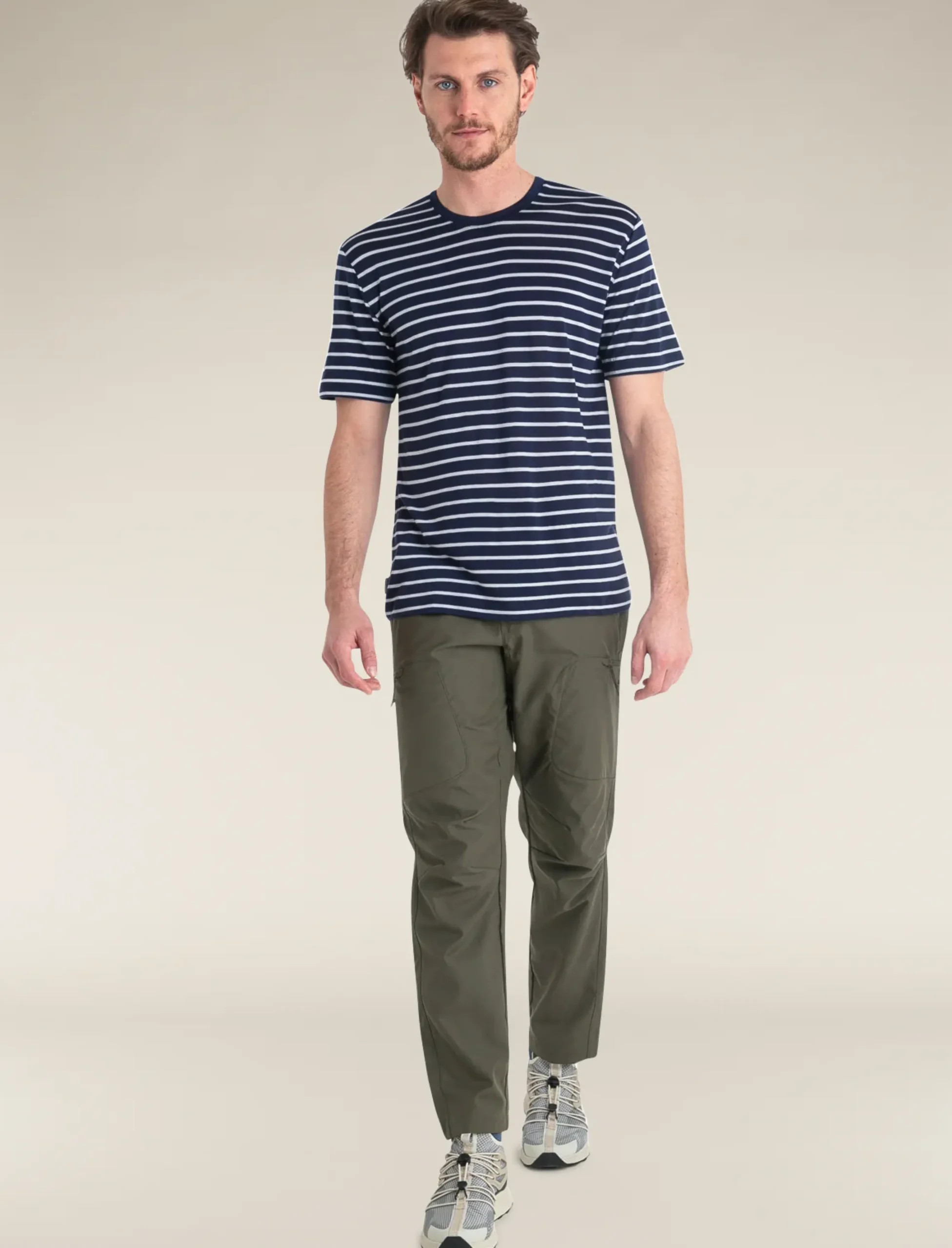 Merino Blend Drayden T-Shirt Stripe Herren