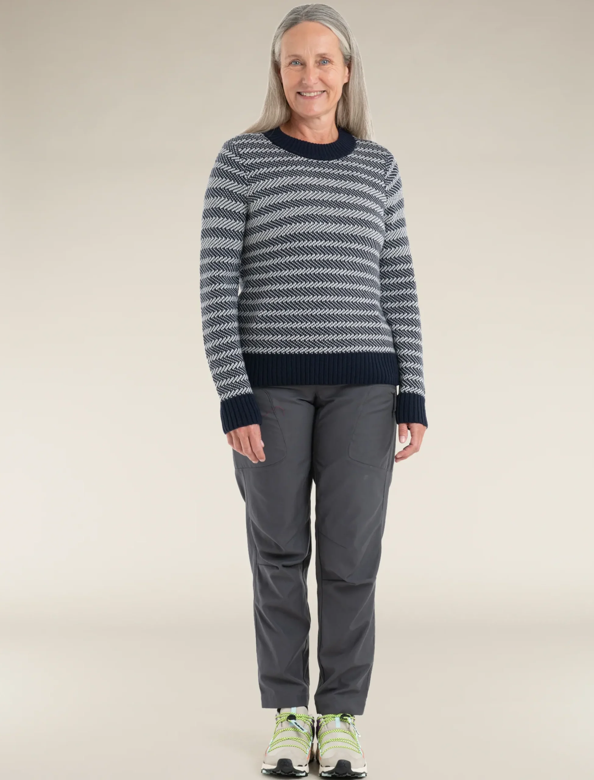 Merino Waypoint Rundhalspullover Damen