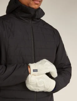Merino Zopfstrick-Fausthandschuhe Unisex