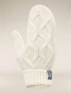 Merino Zopfstrick-Fausthandschuhe Unisex