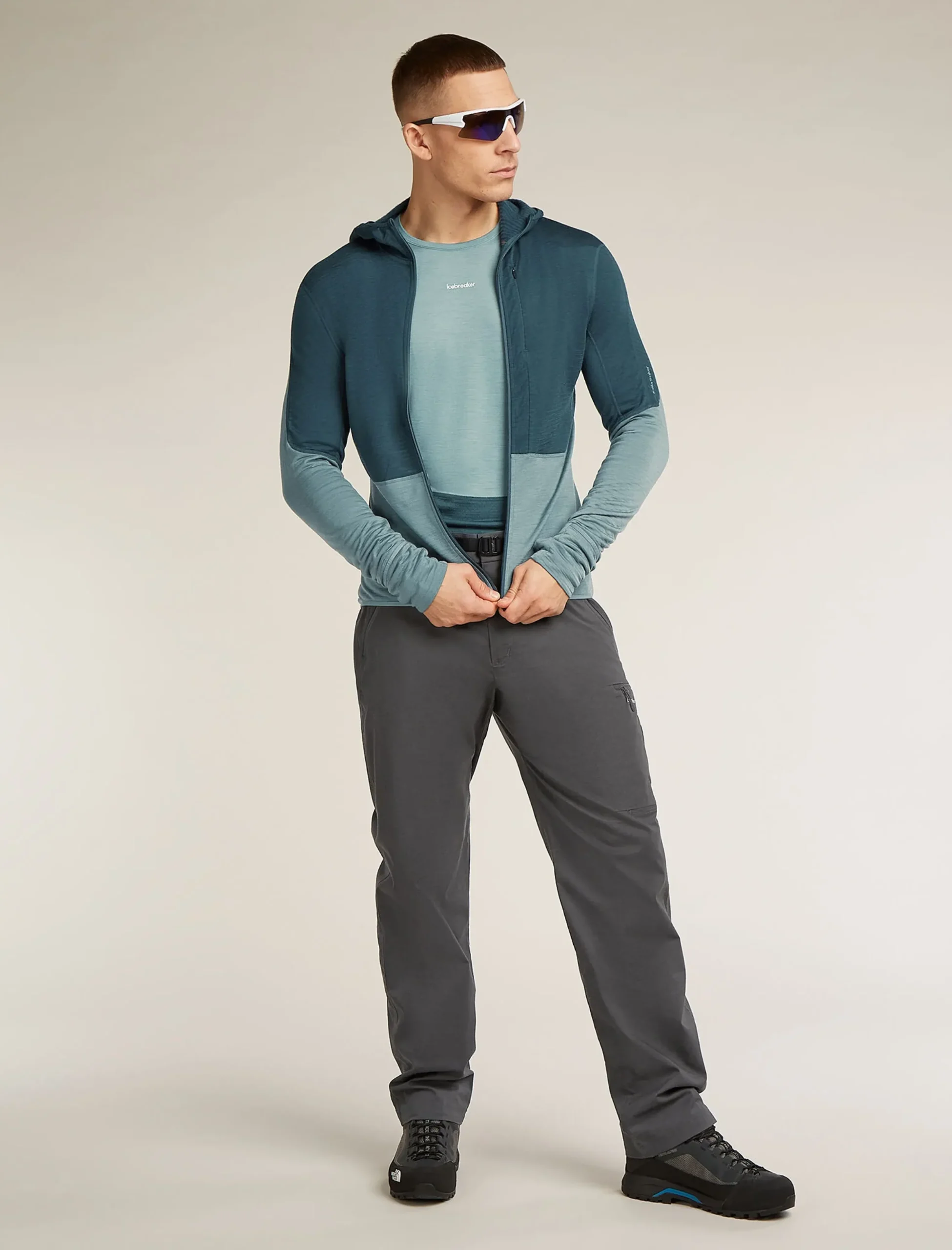 Merinomix 125 ZoneKnit™ Thermo-Langarmshirt mit Rundhalsausschnitt Herren