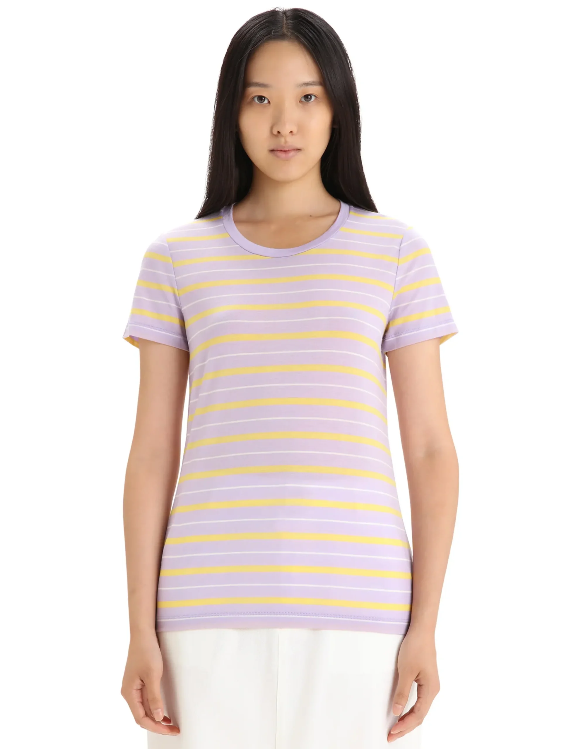 Merinomix Wave T-Shirt Stripe Damen