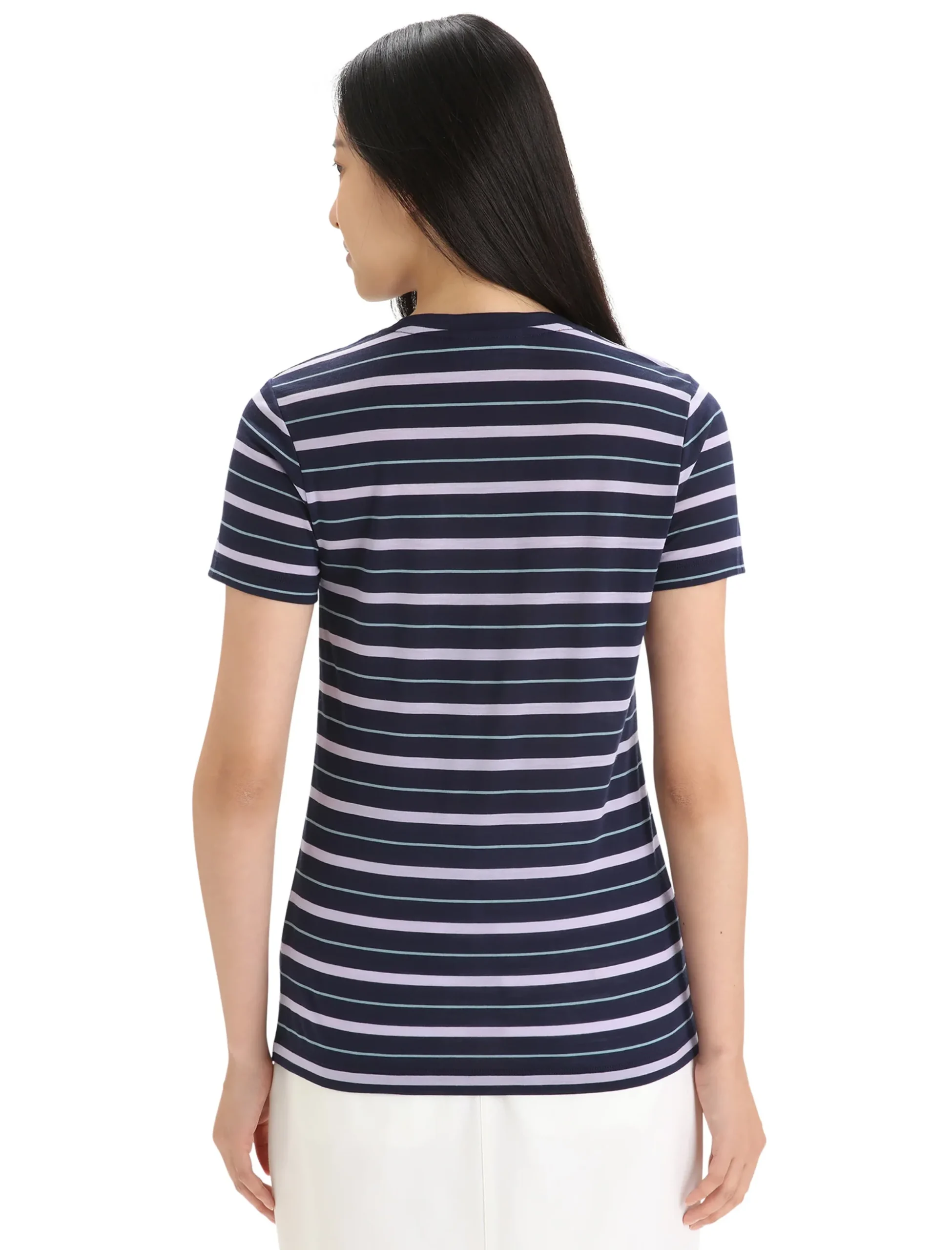Merinomix Wave T-Shirt Stripe Damen