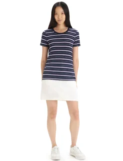 Merinomix Wave T-Shirt Stripe Damen