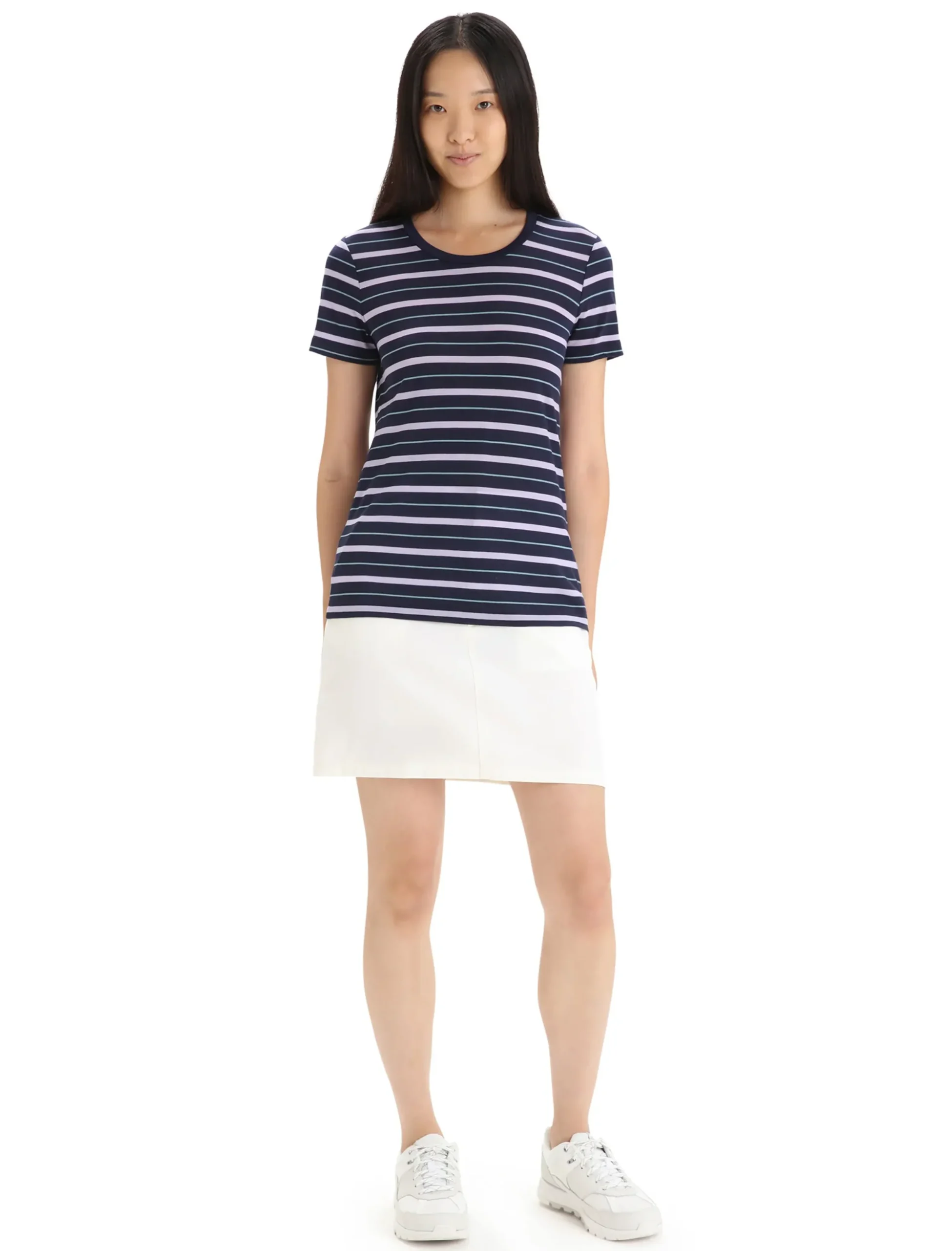 Merinomix Wave T-Shirt Stripe Damen
