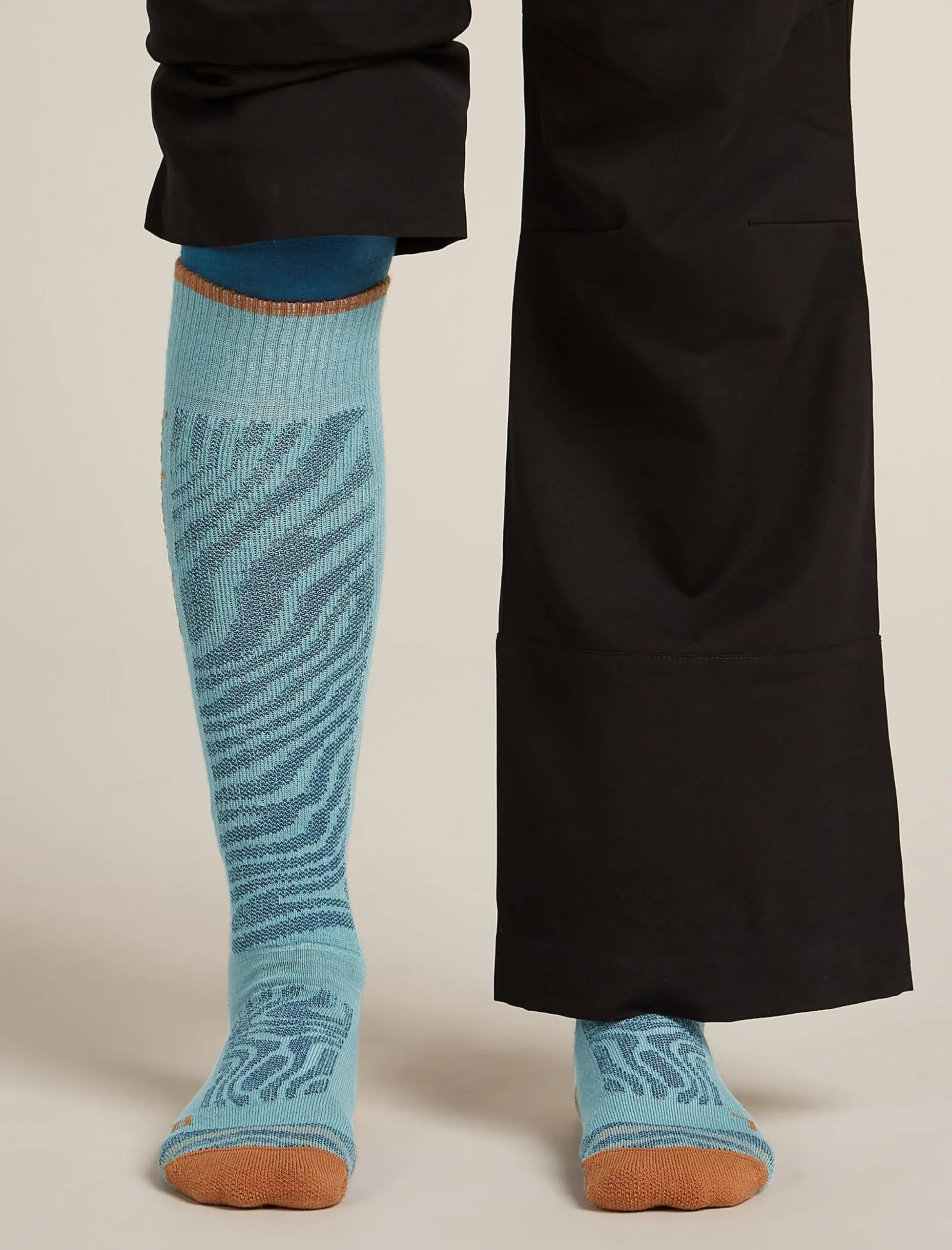 Women Ski+ Kniehohe Socken Mountain Contour
