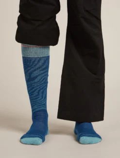Women Ski+ Kniehohe Socken Mountain Contour