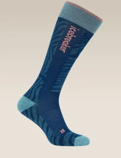 Women Ski+ Kniehohe Socken Mountain Contour